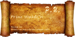 Prinz Ulpián névjegykártya
